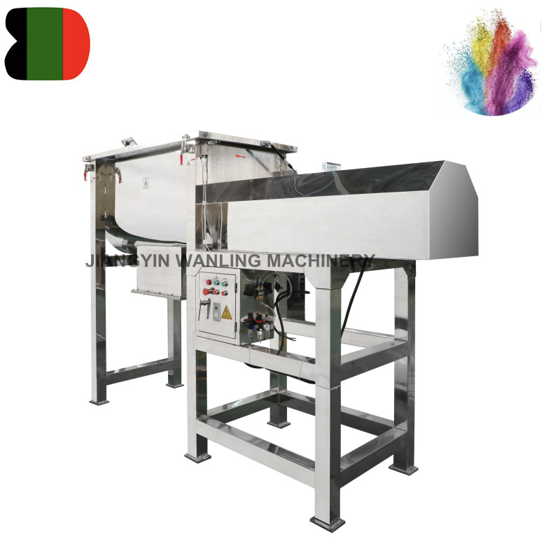 What factors influence mixing time, speed, and homogeneity in a ribbon mixer?